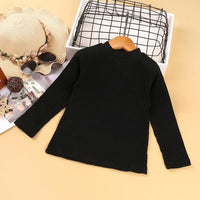 Toddler Kids Girls Solid Color Long Sleeve Top Leopard Print Skirt Set - PrettyKid