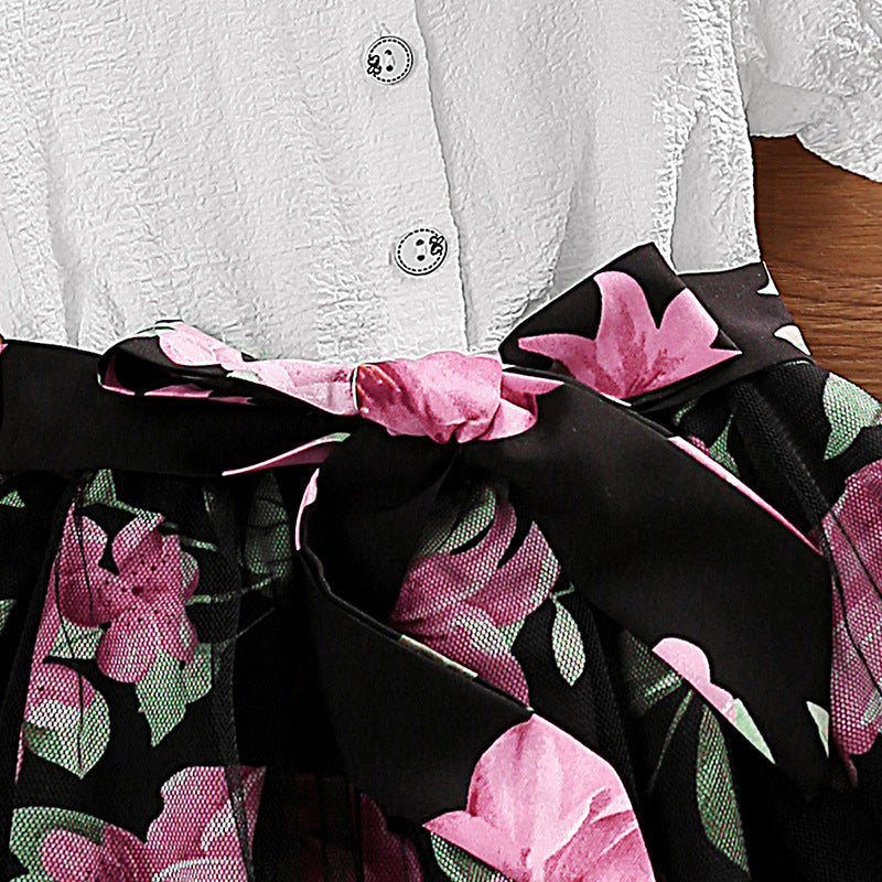 Dress Girls' Gauze Puffy Bubble Sleeve Princess Skirt Wholesale