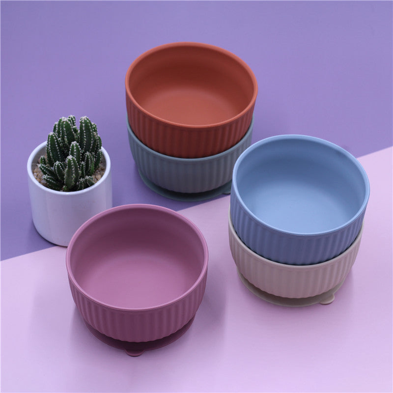 2022 New Silicone Children's and Baby's Rice Bowl Tableware Silicone Sucker Bowl - PrettyKid