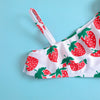 Cute Strawberry Print Swimsuit - PrettyKid