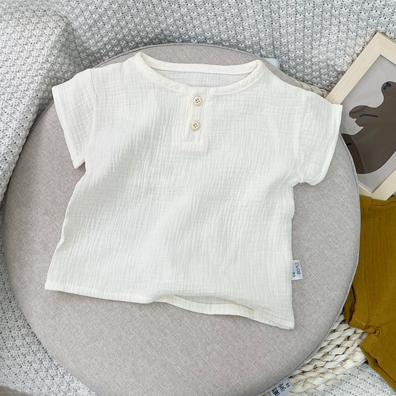 Baby Cotton Lightweight Breathable Set Male Infant 2PC Set