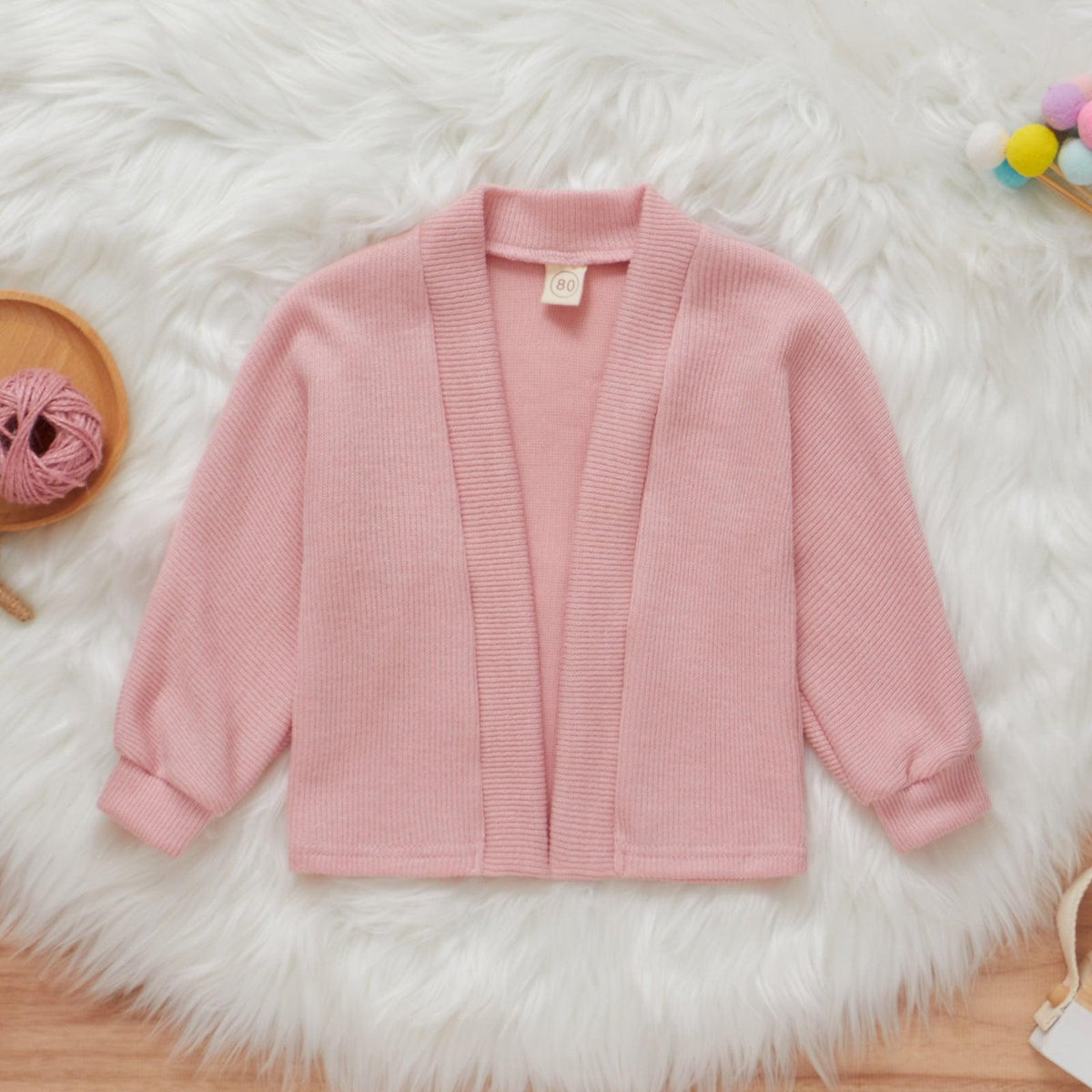 Toddler Kids Girls' Solid Color Knitted Coat Children's Boutique Clothing Suppliers - PrettyKid