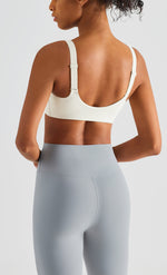 Women Soft Nude Sense of Yoga Bra Female Adjustable Straps Sports Underwear - PrettyKid