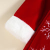 Girls' Christmas Day Snowflake Velvet Dress Plush Edge - PrettyKid