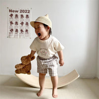 Baby Thin Cotton Short Sleeve T-shirt Top Shorts Two Piece Set