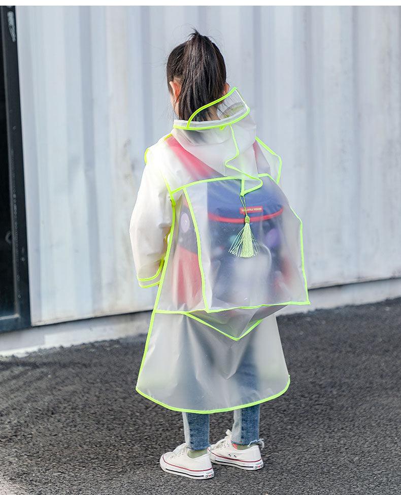 Transparent long one-piece raincoat for children - PrettyKid