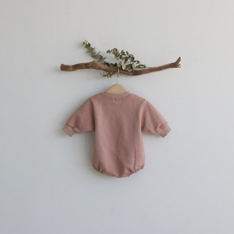 2022 Baby Boys Girls Blank Lovely Fruit Embroidery Long Sleeve Rompers - PrettyKid