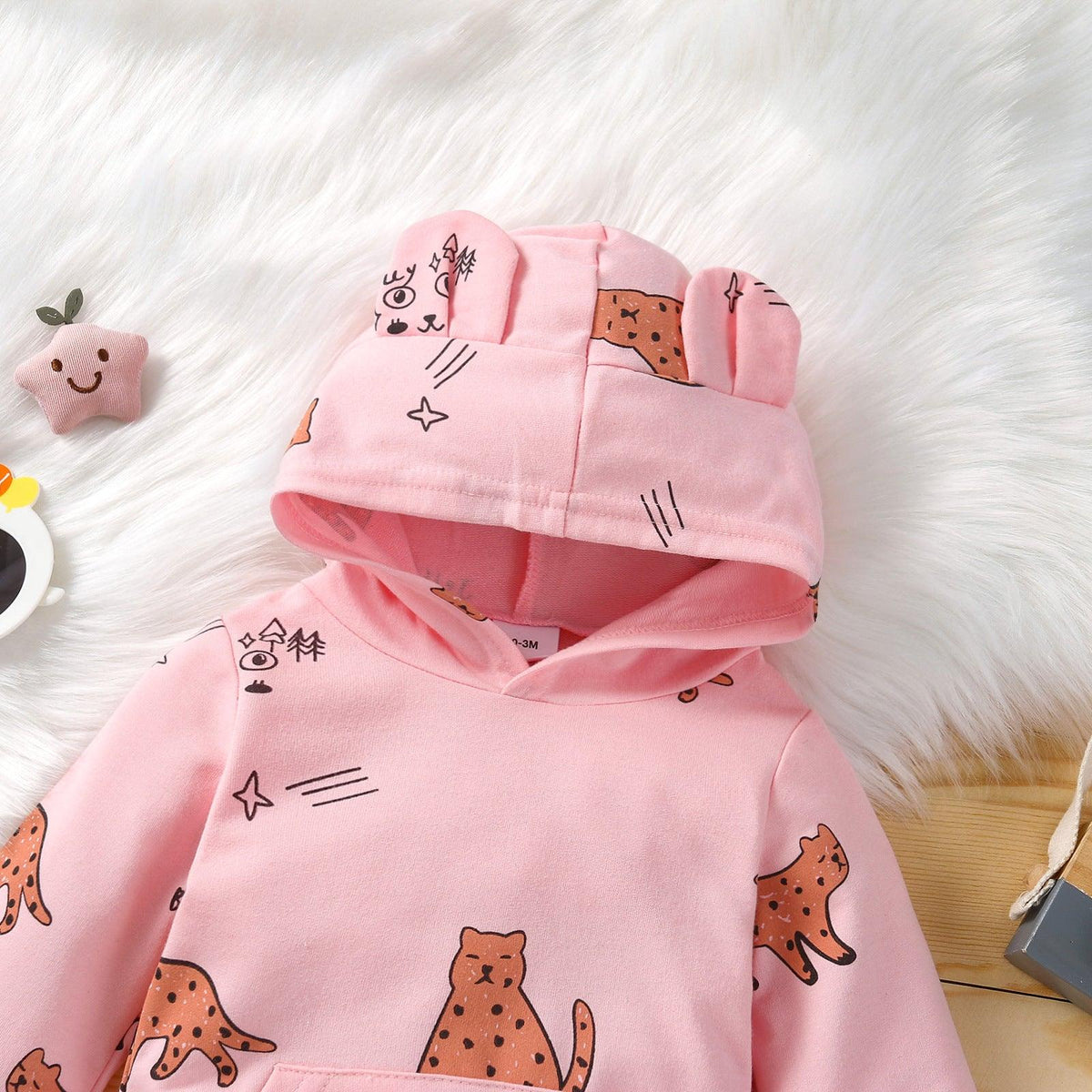 Baby Boys Girls Cartoon Animal Hooded Jumpsuit - PrettyKid