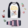 Mommy and Me Cute Cartoon Printed Long Sleeve Top Striped Trousers Christmas Home Suit - PrettyKid
