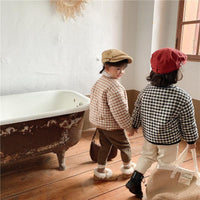 Toddler Kids Plaid Cotton Jacket Padded Cotton Jacket Thickened Cotton Jacket - PrettyKid