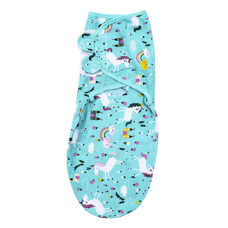 Cotton Cartoon Printed Baby Swaddling Sleeping Bag Holding Quilt and Towel Wholesale - PrettyKid