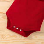 Baby Girl Solid Long Sleeve Flare Sleeve Top Flower Print Skirt Set - PrettyKid