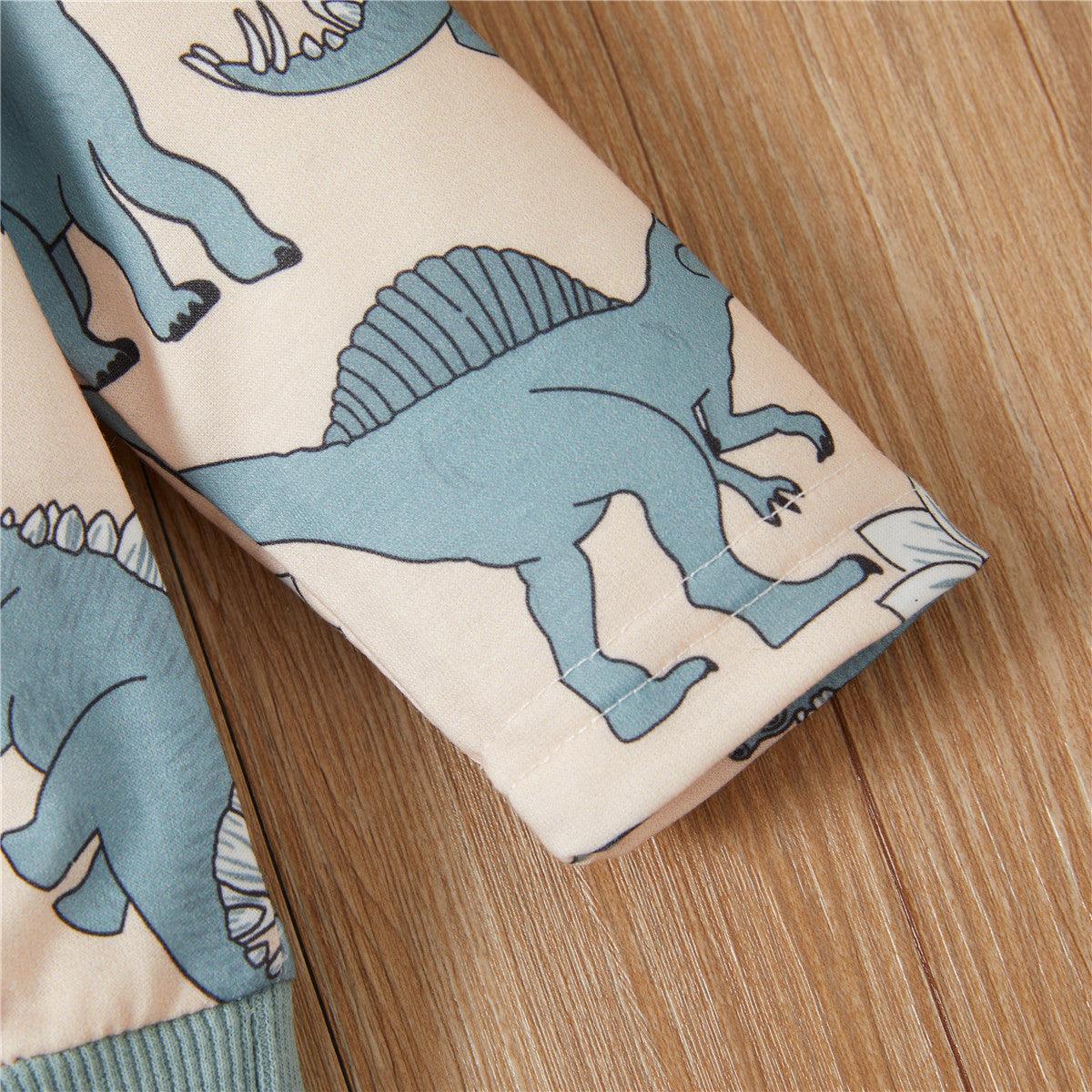 Toddler Kids Cartoon Dinosaur Print Set Children's Boutique Wholesale - PrettyKid