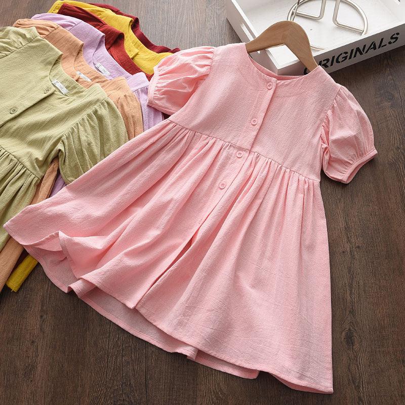 Solid Ruffle Dress for Toddler Girl - PrettyKid