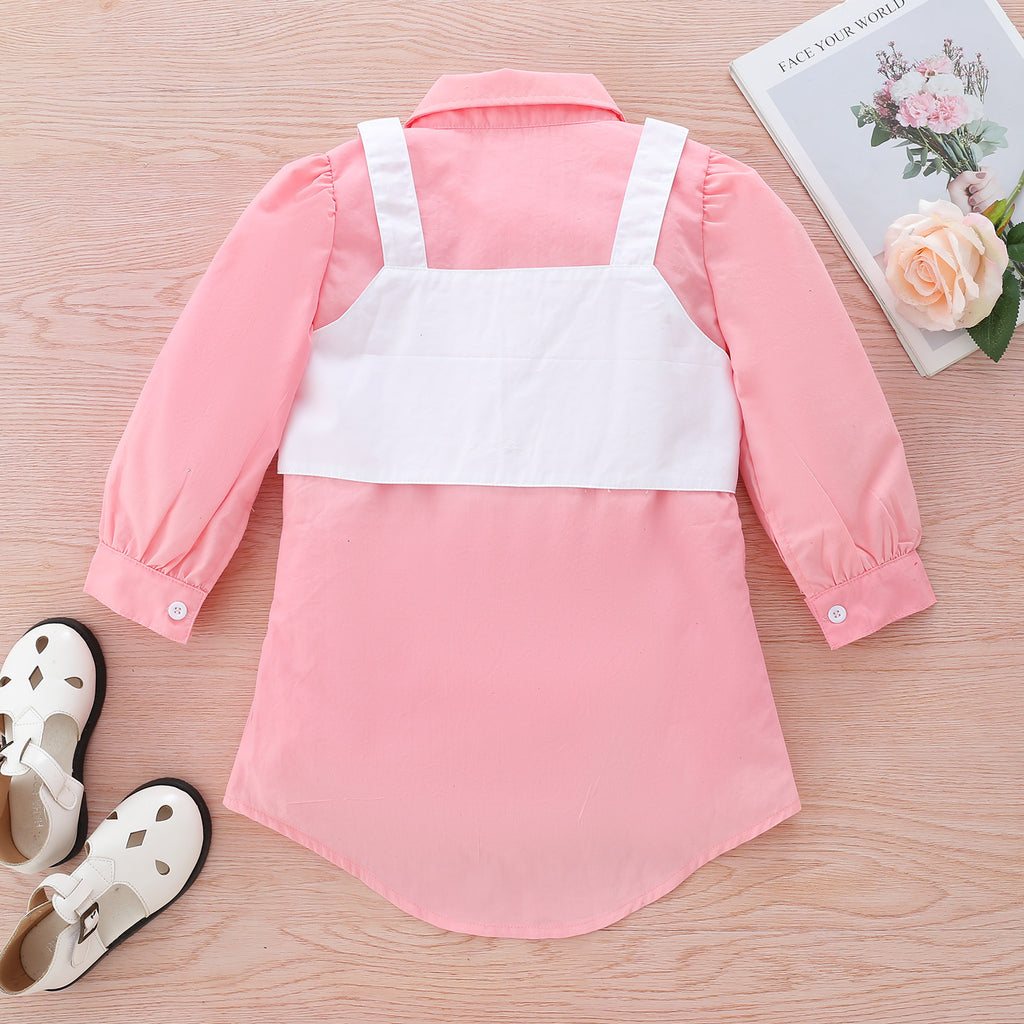 Toddler Kids Girls Solid Button Up Shirt Children's Boutique Clothing Suppliers - PrettyKid