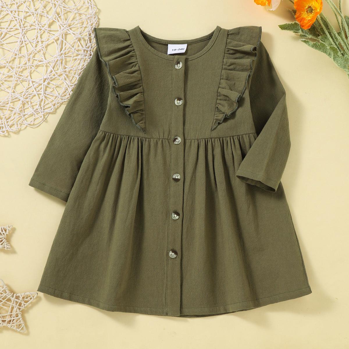 Toddler Kids Girls Long Sleeve Dress Best Children's Wholesale Clothing - PrettyKid