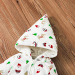 Baby Boys Christmas Printed Long Sleeve Zipper Jumpsuit - PrettyKid