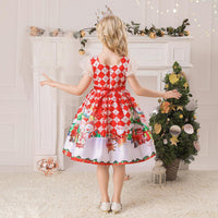 Kids Girls Plaid Print Dress Christmas Dress Children's Boutique Wholesale Vendors - PrettyKid