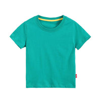 2021 Summer Children's T-shirt Solid Short Sleeve Round Neck Top - PrettyKid