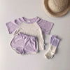 Summer Short-sleeved Suit Baby Clothes Girls Boys T-shirt Shorts Two-piece - PrettyKid