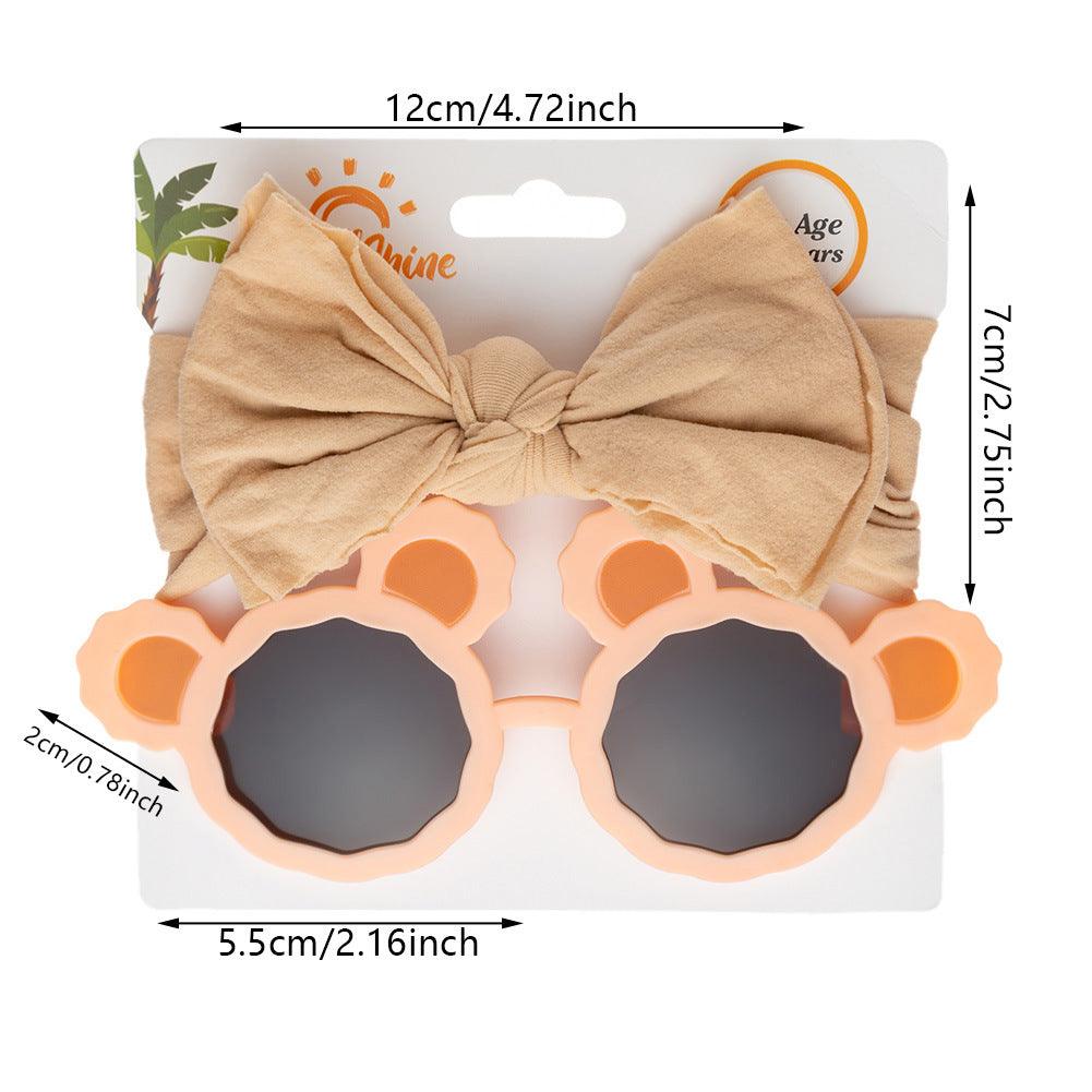 Children's Panda Sunglasses Hair Band Suit