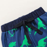 Toddler Boys Dinosaur Print Hoodie Pants Set - PrettyKid