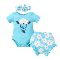 Children's Short Sleeved Shorts Two-piece Set 0-3 Year Old Girls' Summer Leisure Sports Suit - PrettyKid