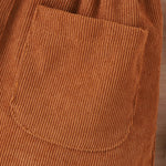 Baby Children's Ruffle Collar Cotton Sleeveless Romper Corduroy Skirt Girls Suit