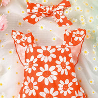 PRINTED TRIANGLE ROMPER BELT BODYSUIT