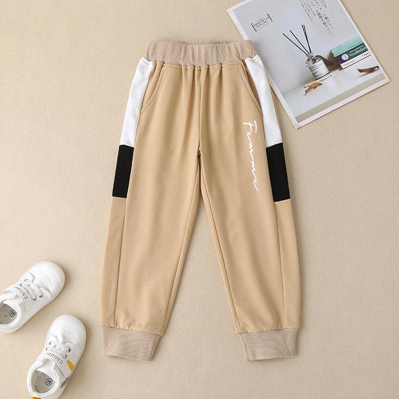 Toddler Children's Boys Solid Color Long Sleeved Sweater Pants Sports Suit - PrettyKid