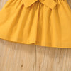 Toddler Girls Solid Colour Sleeveless Halter Bow Belt Pleated Dress - PrettyKid