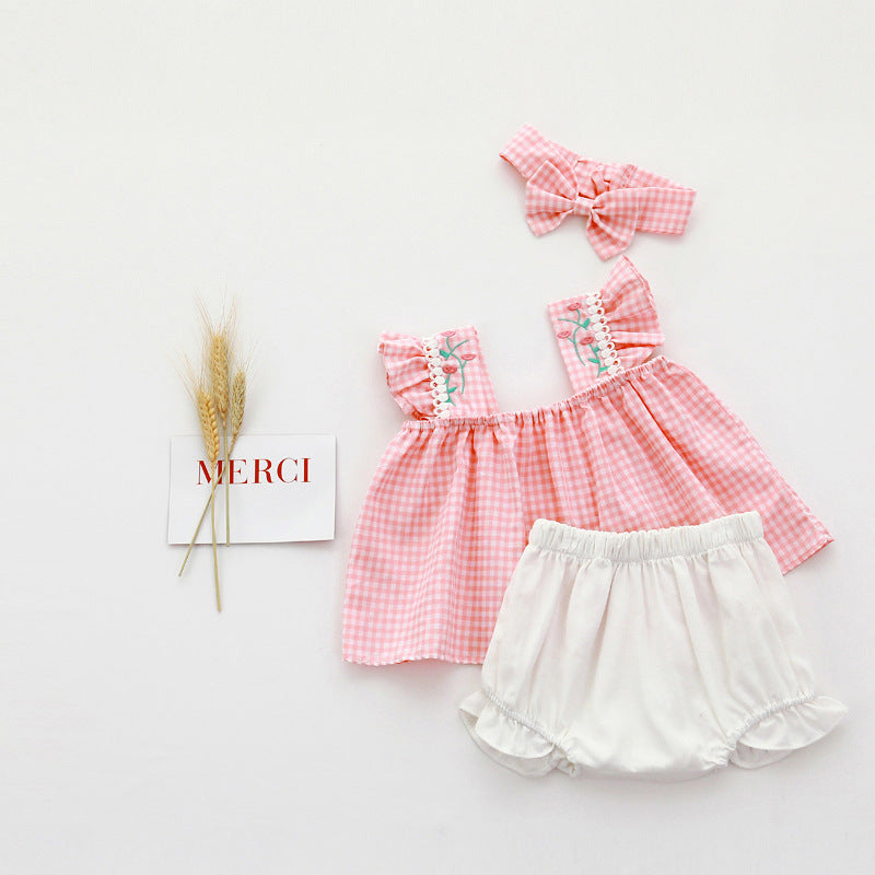 Girls' Skirt Summer Sister Dress Package Farting Clothes Children's Suit - PrettyKid