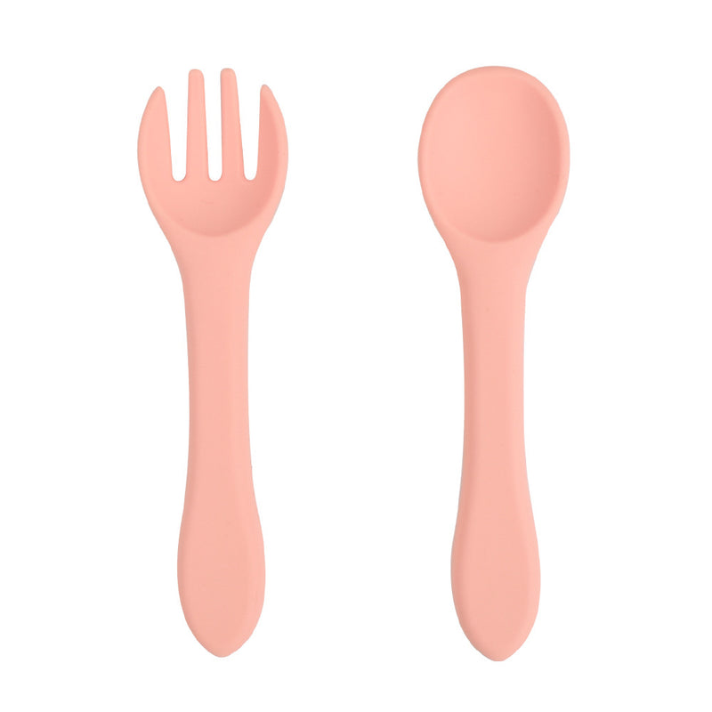Baby‘s Silicone Tableware Food Grade Silicone Spoon Fork Set - PrettyKid