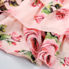 Toddler Kids Girls V-collar Flower Print Long Sleeve Dress - PrettyKid