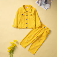 Spring and Summer New Girls' Suit Two Piece Long Sleeve Fashion Clothes for Children - PrettyKid