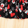 Baby Girls Long Sleeve Solid Christmas Print Dress - PrettyKid