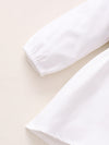 Toddler Girls Solid Long Sleeve Plaid Vest Shirt Dress - PrettyKid