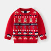 Toddler Kids Solid Color Cartoon Santa Claus Pullover Knit Sweater - PrettyKid