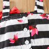 9M-4Y Toddler Girls Clothing Sets Flower Striped Print Cami Top & Shorts Trendy Girl Clothes Wholesale - PrettyKid