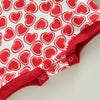 Baby Girls Valentine's Day Love Print Onesie Crawl Suit - PrettyKid
