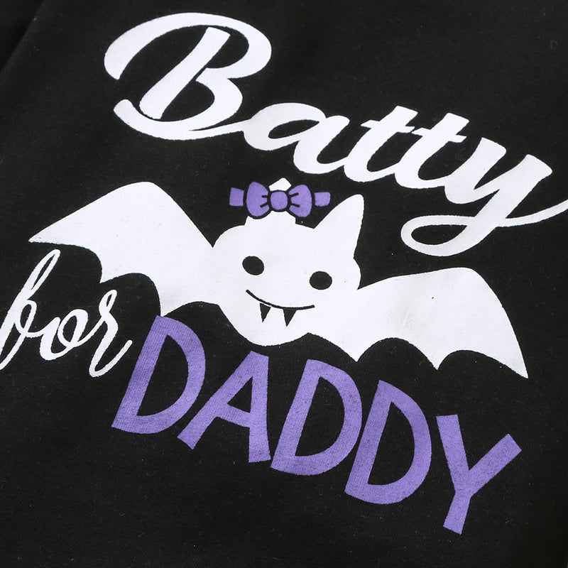 Baby Boys Letter Bat Printed Long Sleeve Pants Four Piece Set - PrettyKid