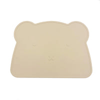 Silicone Mat Bear Solid Color Thermal Insulation Mat Food Grade Silicone Baby Mat - PrettyKid