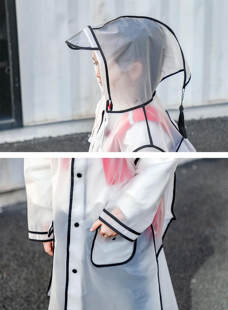 Transparent long one-piece raincoat for children - PrettyKid