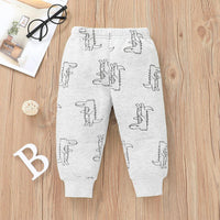 Striped BABY Jumpsuit Cartoon Dinosaur Sweater Pants Three Piece Set - PrettyKid