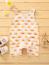 Baby Girl Sun Print Sleeveless Bodysuit Baby Sleeveless Jumpsuit - PrettyKid
