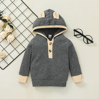 Toddler Boys Girls Solid Color Hoodie Pants Set - PrettyKid