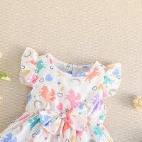 2023 Summer New Dress Unicorn Print Dress - PrettyKid