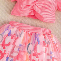 Foreign Trade INS Baby and Child's Solid Color T-shirt+skirt Two-piece Set - PrettyKid