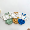 Toddler Boys Solid Cotton Cartoon Dinosaur Short Sleeve T-shirt Solid Triangle Shorts Set - PrettyKid