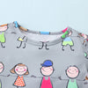 Toddler Kids Boys Solid Colour Cartoon Print Short Sleeve T-shirt Solid Colour Letter Print Shorts Set - PrettyKid